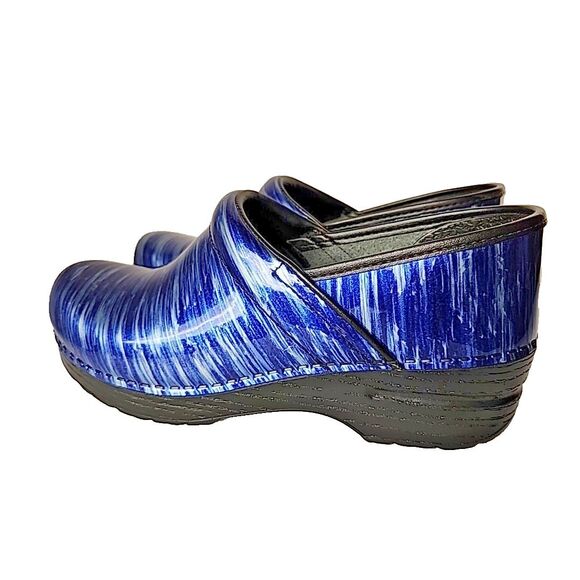Dansko Professional Clog Blue Water Multicolor Patent Leather Sz EU 38 US 7.5 8 - Picture 3 of 8